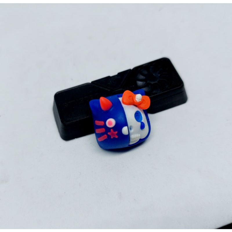 Keycap resin kitty Evil Clone trang trí bàn phím cơ gaming