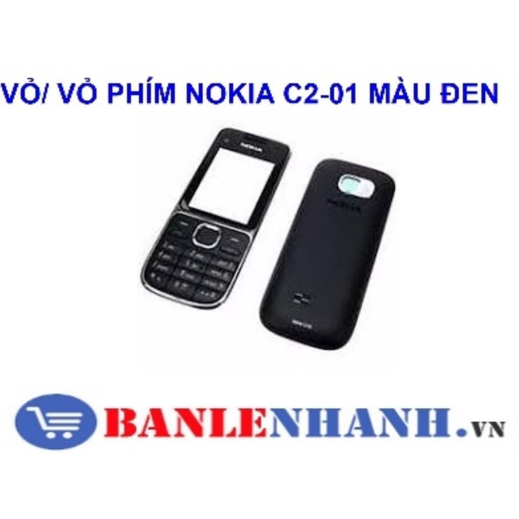 VỎ/ VỎ PHÍM NOKIA C2-01 MÀU ĐEN