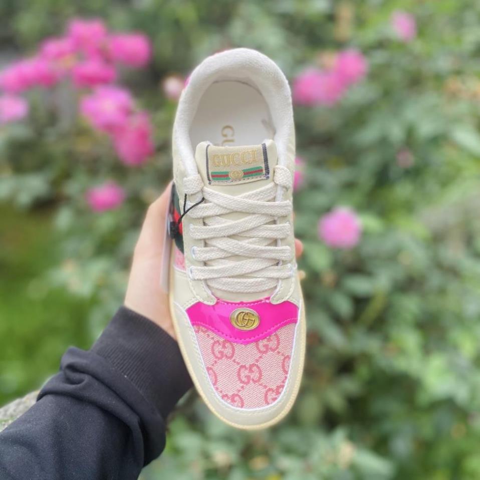 Giầy Sneaker Gucci Sơn Tùng Hồng + Xanh cực hót , Giày thể thao GC hàng đẳng cấp da thật đủ box bill