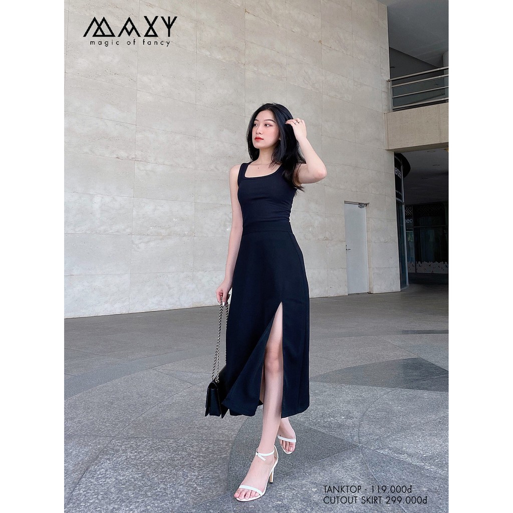 Chân váy dài xẻ cao cutout skirt Maxy Workshop | BigBuy360 - bigbuy360.vn