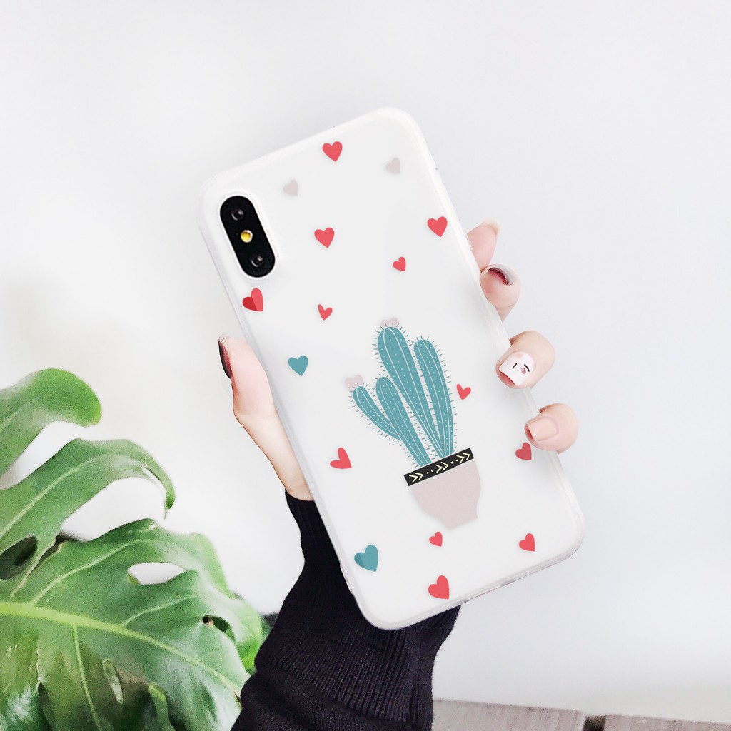 Ốp lưng iphone Cactus lovely TPU trơn dẻo mềm 5/5s/6/6plus/6s/6splus/7/7plus/8/8plus/x/xr/xs/11/12/pro/max/plus/promax | BigBuy360 - bigbuy360.vn