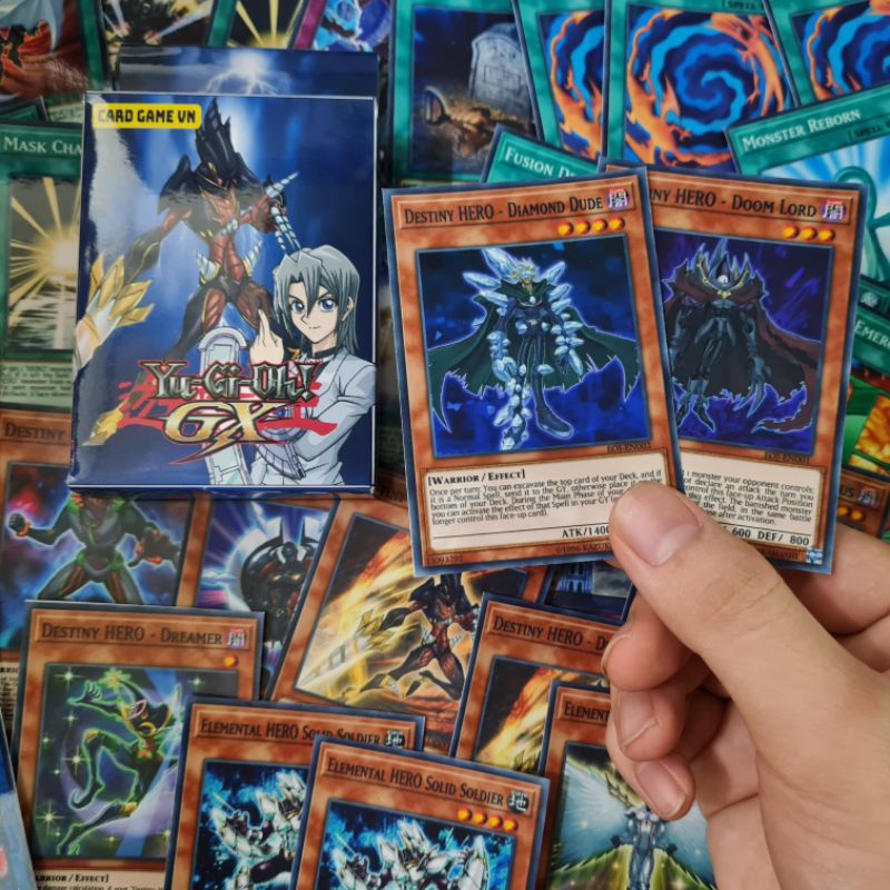 [BÀI IN] Bài YuGiOh - Hộp Thẻ Bài FullBox - Bộ 63 lá bài Destiny Hero của Aster Phoenix ( Edo ) - Card Game VN