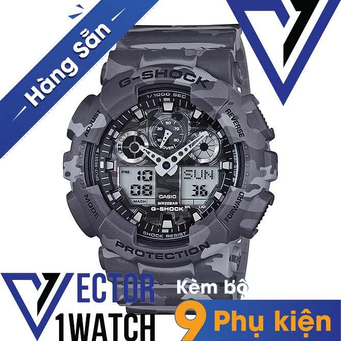 Đồng hồ thể thao nam nữ G-Shock GA-100CM-8A Full phụ kiện