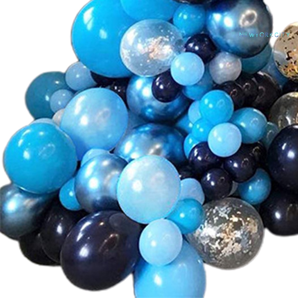 1 Set Phụ Kiện Bong Bóng Màu Xanh Dương Trang Trí Tiệc Cưới