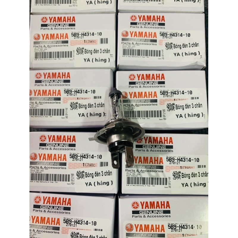 Bóng đèn pha chân H4 Chính Hãng YAMAHA, bóng trước 3 chân H4 lắp Sirius...