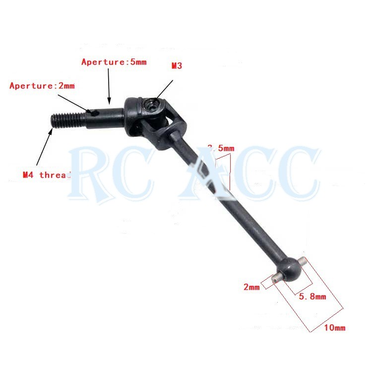 Xe Rc 102015 Trục Kim Loại Đa Năng 02003+02033 Cho Xe Điều Khiển HSP 1:10 94101 94102 94103 94123