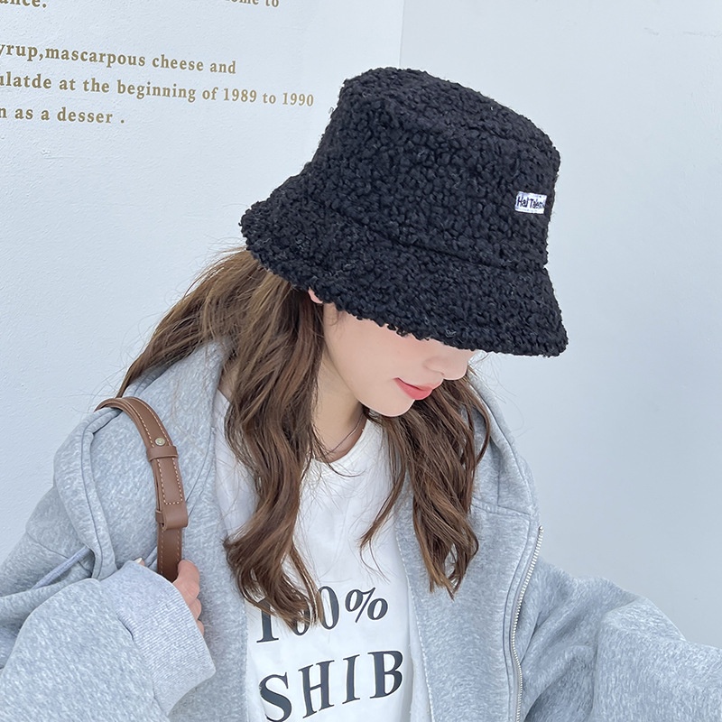 Mũ bucket lông cừu phong cách Hàn Quốc hot hit mềm mại