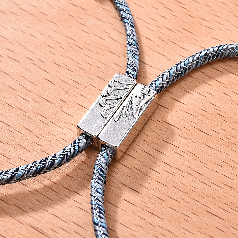 Bộ 2 Vòng Tay Dây Bện Thiết Kế Đơn Giản Dành Cho Cặp Đôi