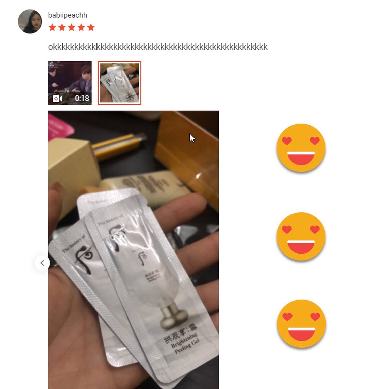 Tẩy tế bào chết da mặt Whoo Brightening Pelling Gel 1ml ,  làm sáng da , loại bỏ bụi bẩn và chất nhờn - dạng gel