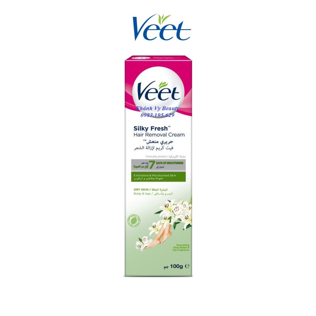 Kem Tẩy Lông Veet Silky Fresh Hair Removal Cream Skin 100ml