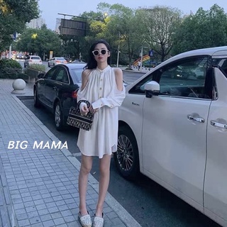 Áo trắng form dài khoét vai