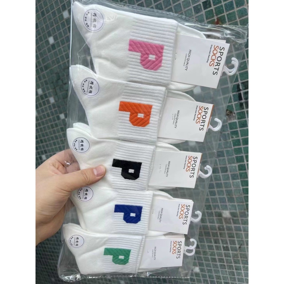 Tất Nữ Vớ Nữ Cổ Cao Set 5 Đôi Nhiều Màu Họa Tiết Dễ Thương Cute Chất Liệu Cotton Phong Cách Hàn Quốc- hàng tag