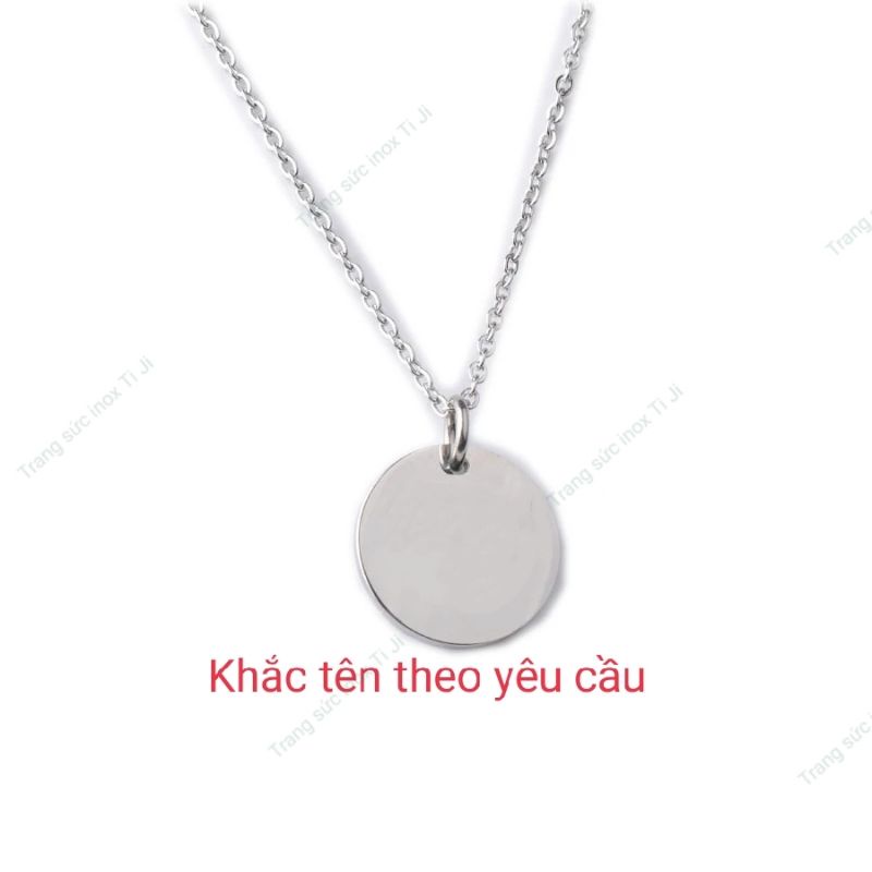 Dây chuyền inox khắc nội dung theo yêu cầu, đẹp không đen