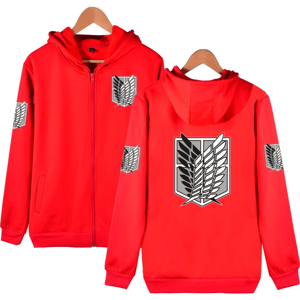 Áo Khoác Hoodie Dây Kéo In Hình Attack On Titan Thời Trang 2017 Cho Nam