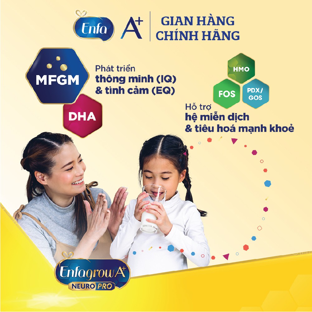 [Mã MKBESBD58 giảm 6% đơn 600K] [Tặng 1 hộp 1.1kg] Hộp Sữa bột Enfagrow A+ Neuropro 4 Vị thanh mát - 3.3kg