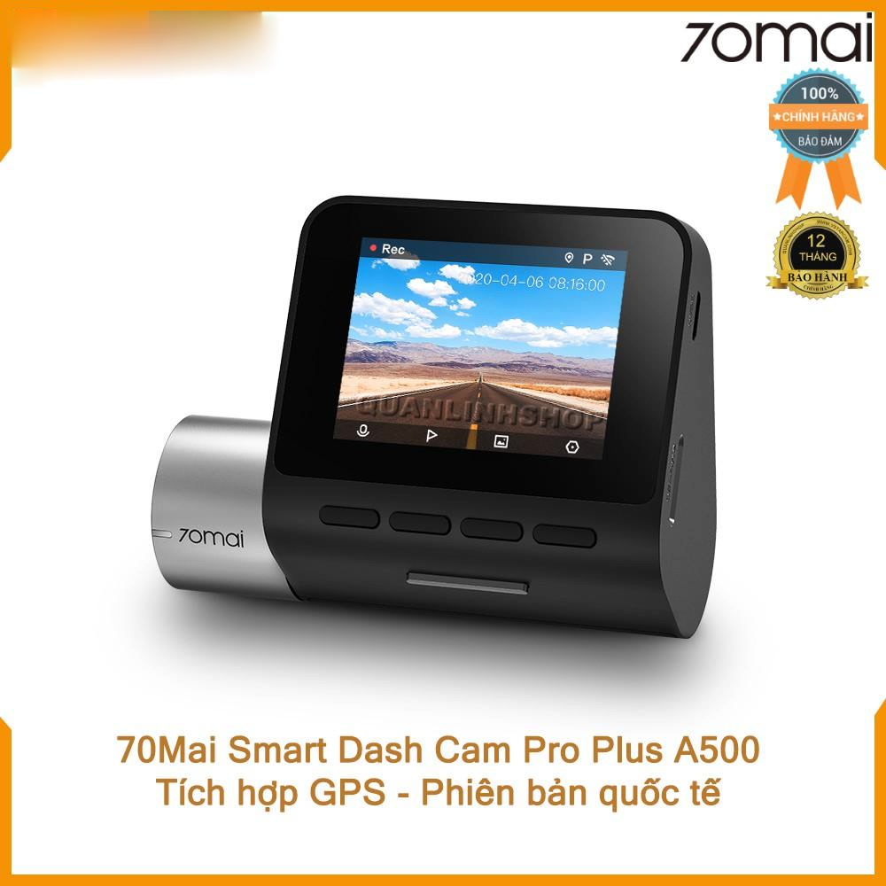 Camera hành trình 70mai Dash Cam Pro Plus A500 Quốc tế. Tích hợp sẵn GPS - Bảo hành 6 tháng