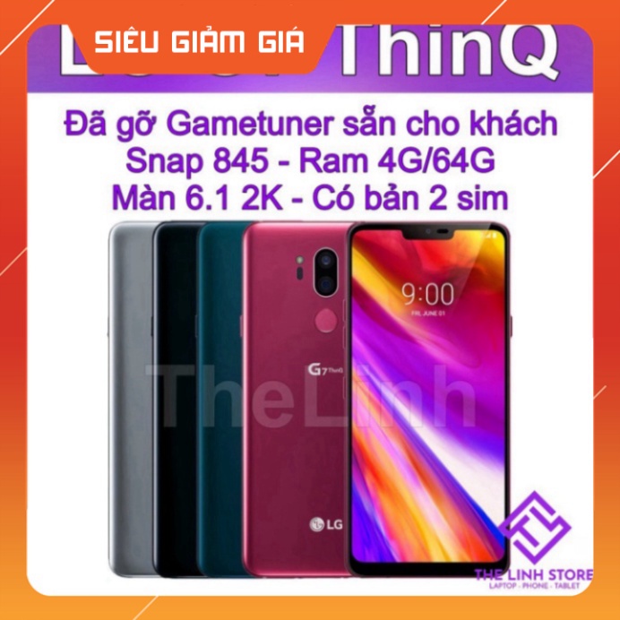 ( New Chính hãng Điện thoại LG G7 ThinQ ram 4G 64G – Snap 845 Hàng đẹp . )