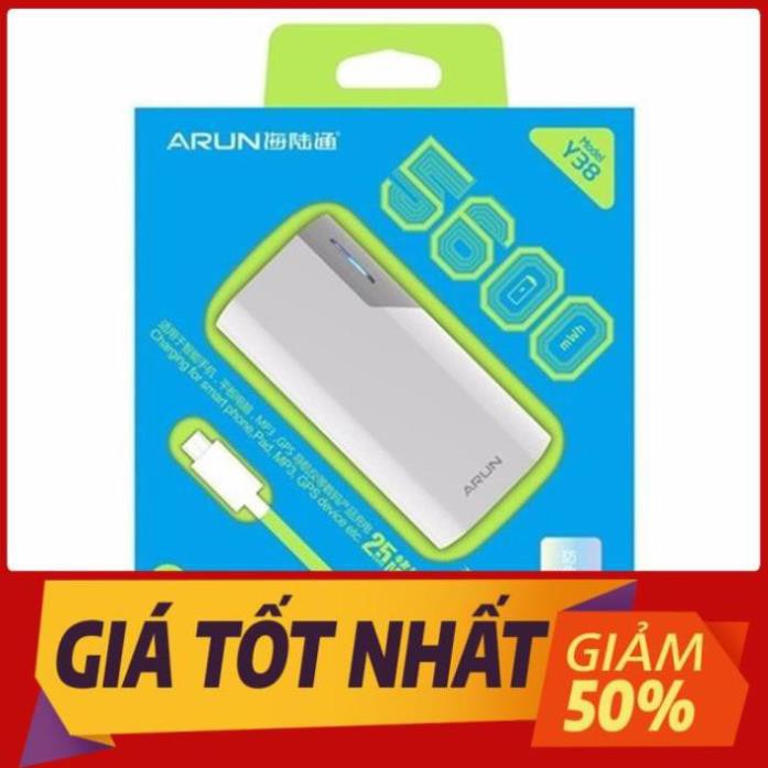 Pin Dự Phòng ARUN 5600 mAh Chính Hãng Đủ Dung Lượng