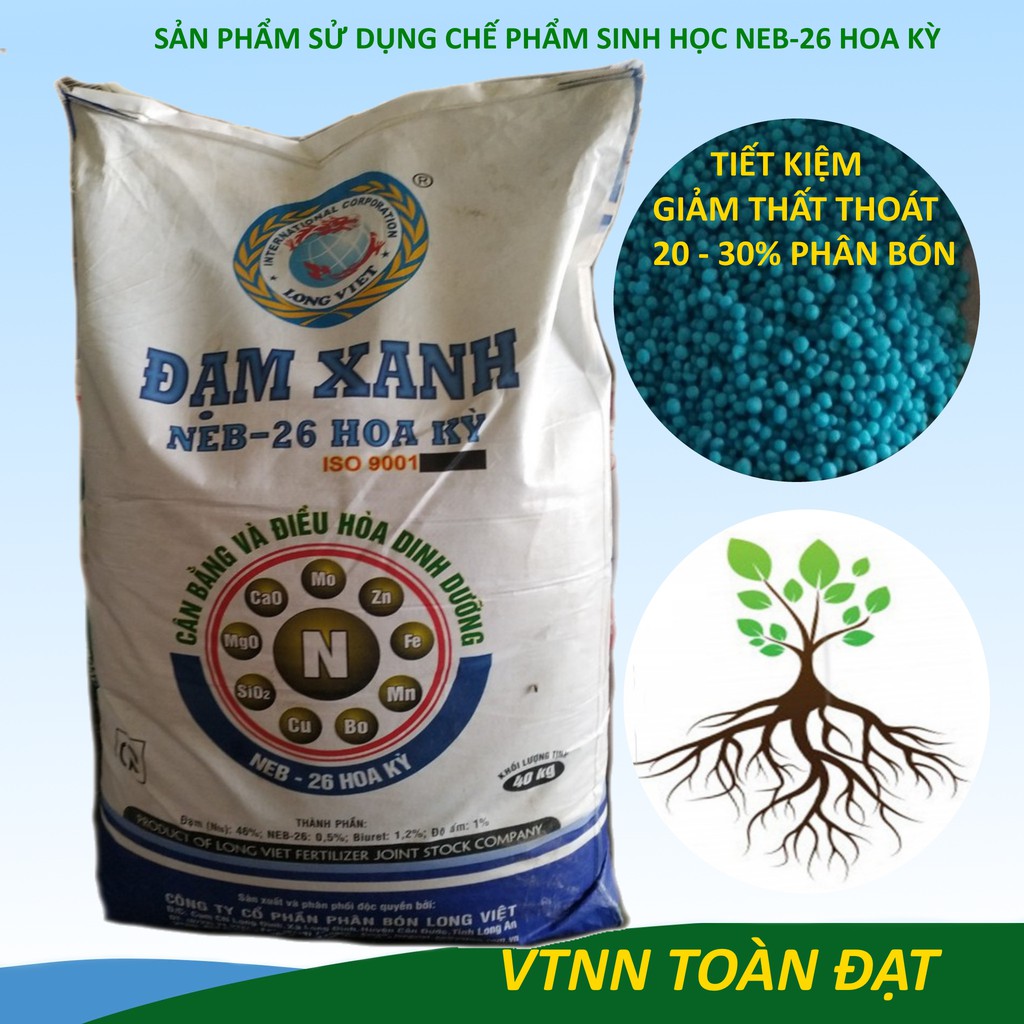 (1kg) Phân Đạm Xanh NEB26 Hoa Kỳ, Cây phát triển cực nhanh - chuyên dùng hoa kiểng và rau củ quả