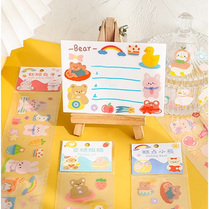 Dải sticker PVC hình dán động vật dễ thương đáng yêu dài 30cm | BST126