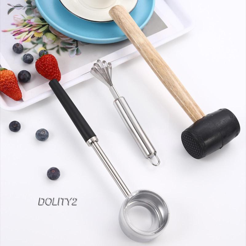 Set 3 Dụng Cụ Mở Dừa 2 Món Bằng Vỏ Dừa Thoải Mái
