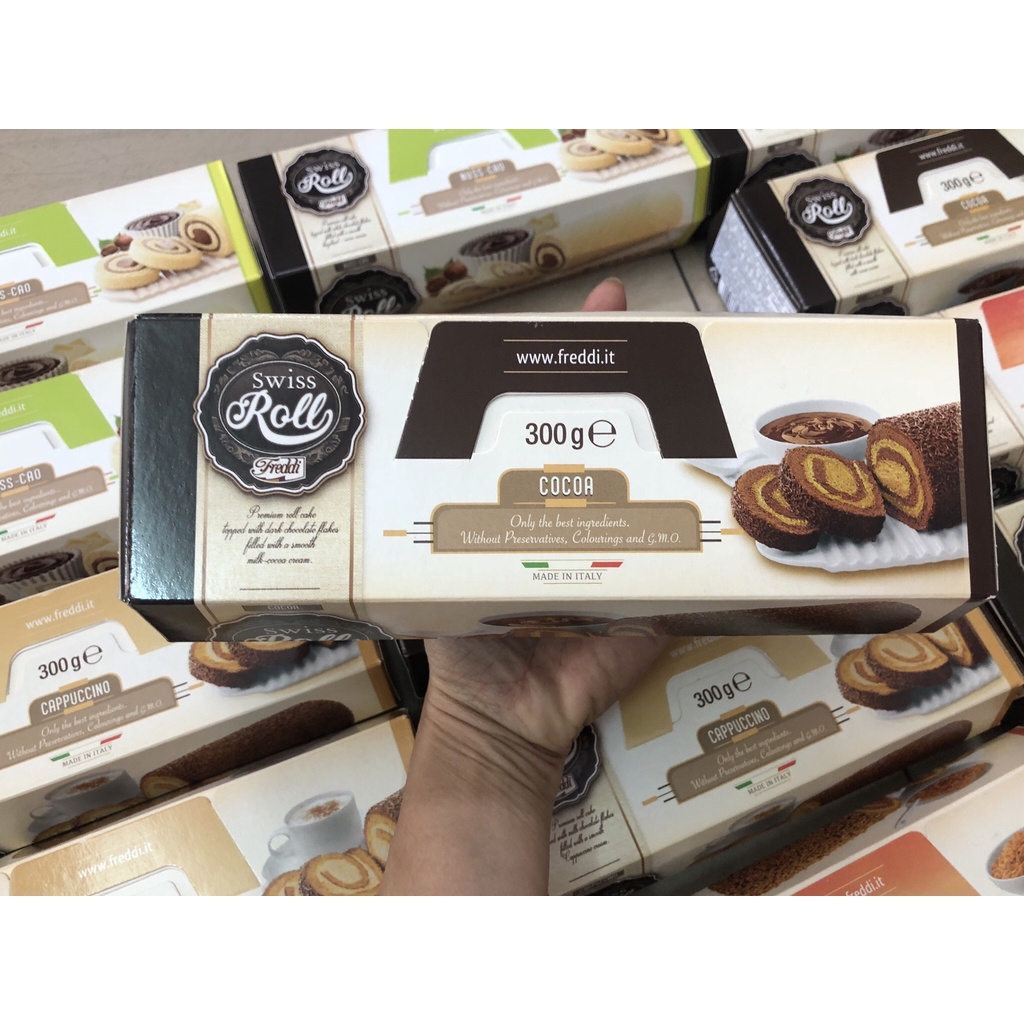 BÁNH BÔNG LAN CUỘN SWISS ROLL Ý 300G
