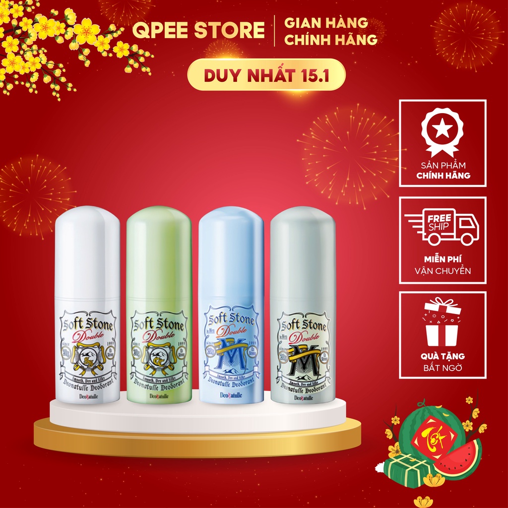 ✅[CHÍNH HÃNG] Lăn nách đá khoáng Soft Stone Nhật Bản  - QPEE STORE