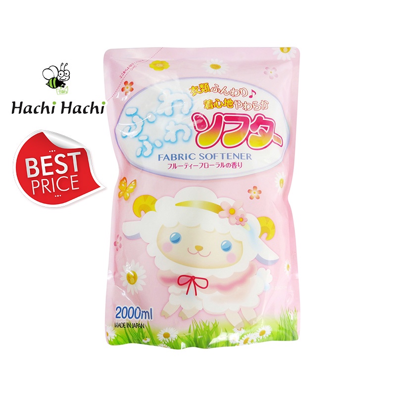 BEST PRICE - Nước xả làm mềm vải Rocket Soap 2l hương hoa trái cây (túi refill)- Hachi Hachi Japan Shop