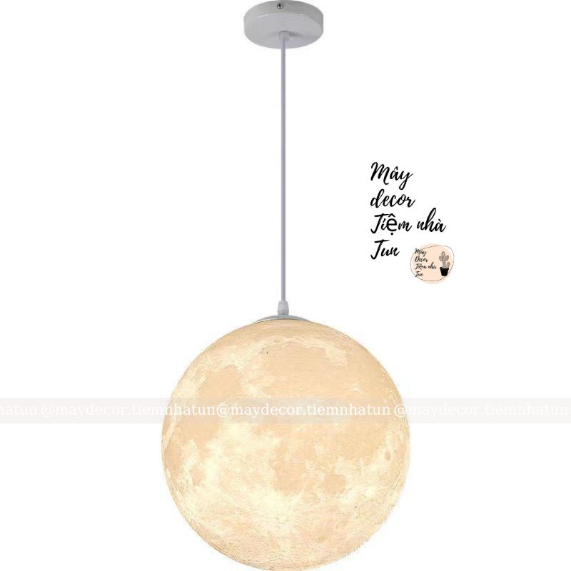 Đèn thả trần Mặt trăng thiết kế độc đáo, độ truyền ánh sáng cao, phân bố ánh sáng đồng đều, bảo vệ mắt