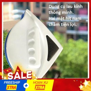 [ RẺ VÔ ĐỊCH ] Dụng cụ lau kính 2 mặt hít nam châm tam giác, Sử dụng lực hút nam châm cực mạnh giúp bạn vệ sinh cực tốt.