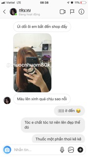 Thuốc nhuộm tóc màu NÂU CAM ( kèm trợ nhuộm , găng tay)