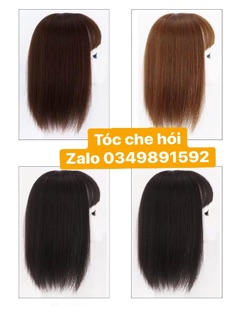 Hình thật Tóc giả che hói/ bạc tóc 25cm H002