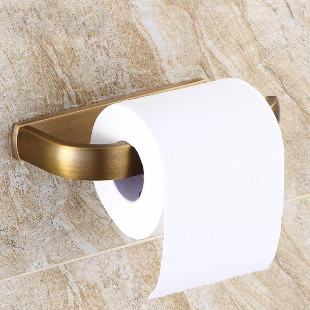 Giá Đỡ Cuộn Giấy Vệ Sinh Bằng Đồng Thau Trơn Tiện Lợi Dành Cho Phòng Tắm