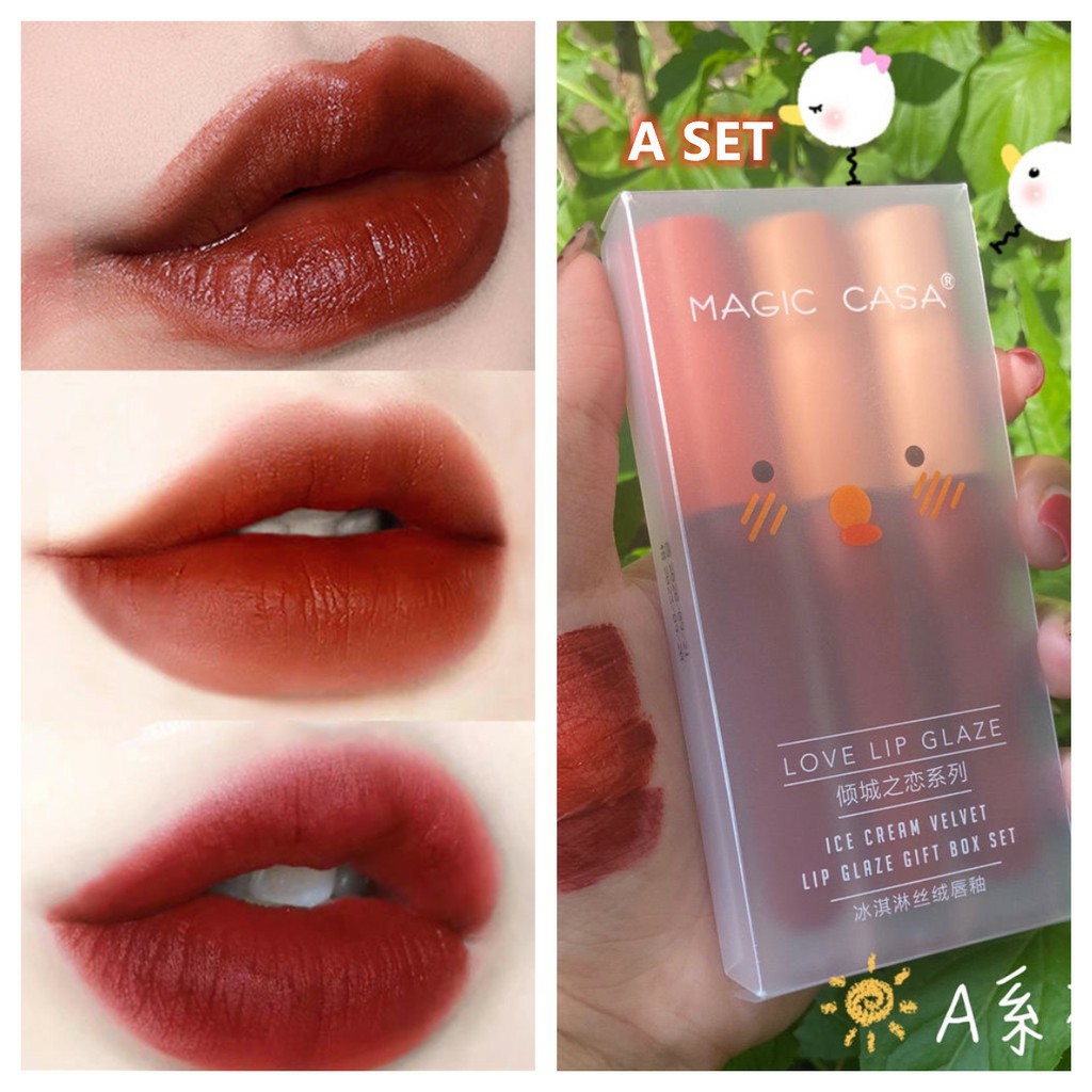 Set 3 Cây Son Kem Lì Herorange Fluffy Lip Glaze, Magic casa Fluffy Lip Glaze hàng nội địa trung | BigBuy360 - bigbuy360.vn