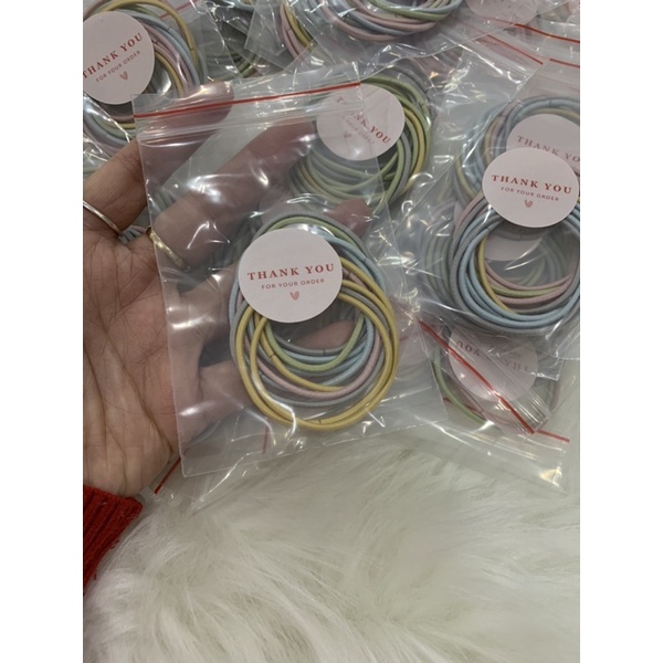 Sét dây buộc tóc mini nhiều màu dai mềm tạo được nhiều kiểu