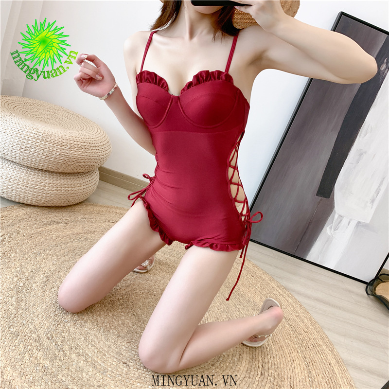 [mingyuan] 2020 new one piece red black slingshot belt backless trio female swimsuit | BigBuy360 - bigbuy360.vn