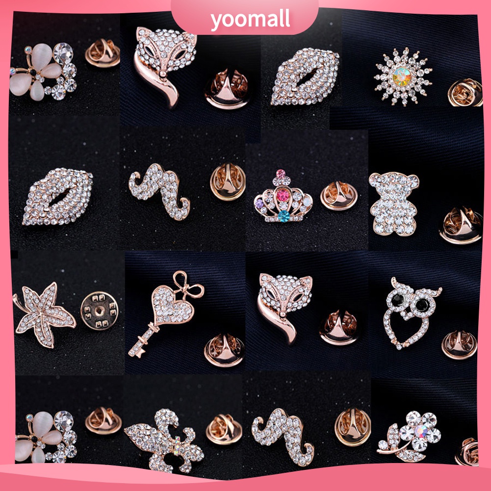 Ghim cài áo đính đá kiểu dáng đơn giản thanh lịch dành cho nữ