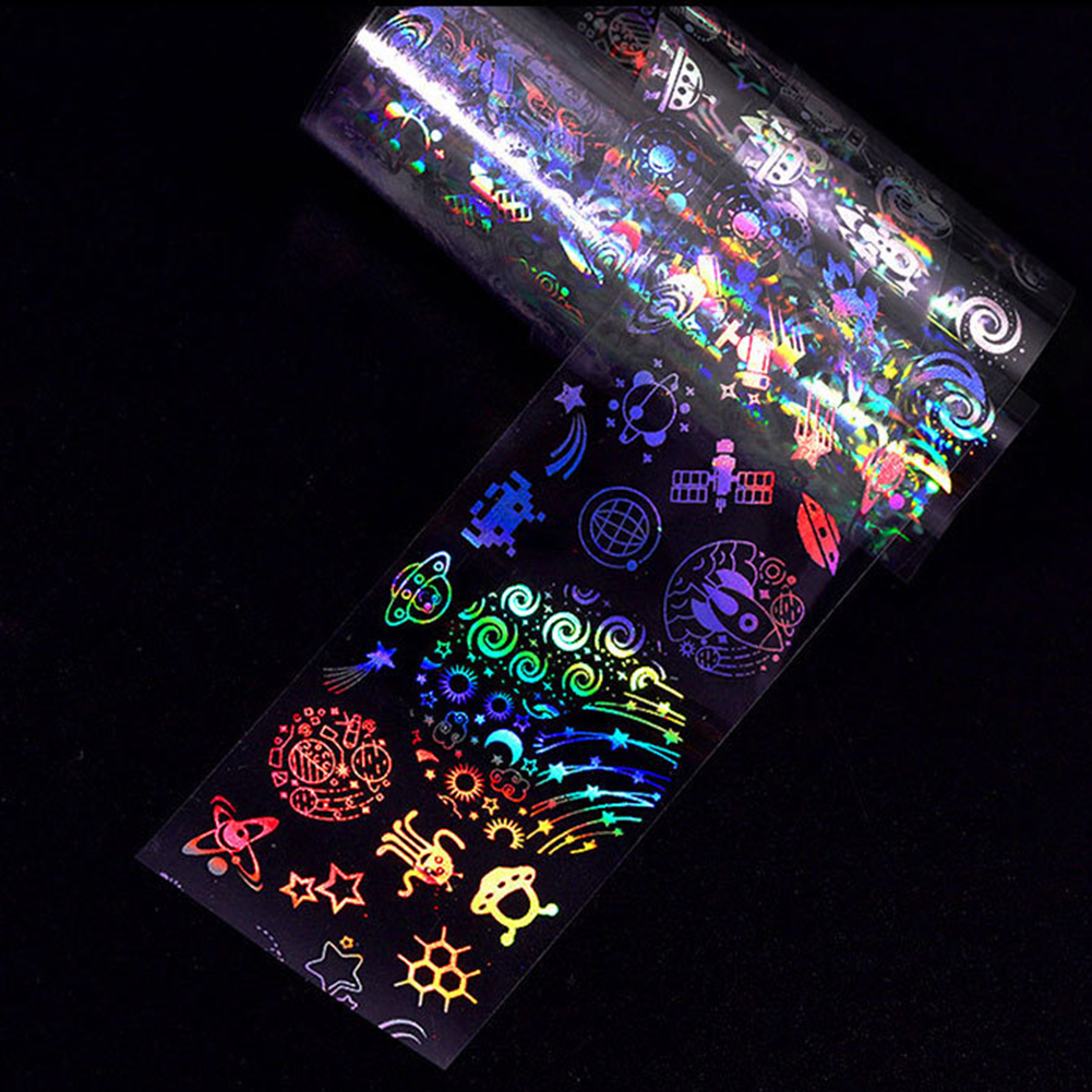 [Hàng mới về] Cuộn Miếng Dán Móng Tay Họa Tiết Bầu Trời Đầy Sao Cho Dịp Lễ Halloween