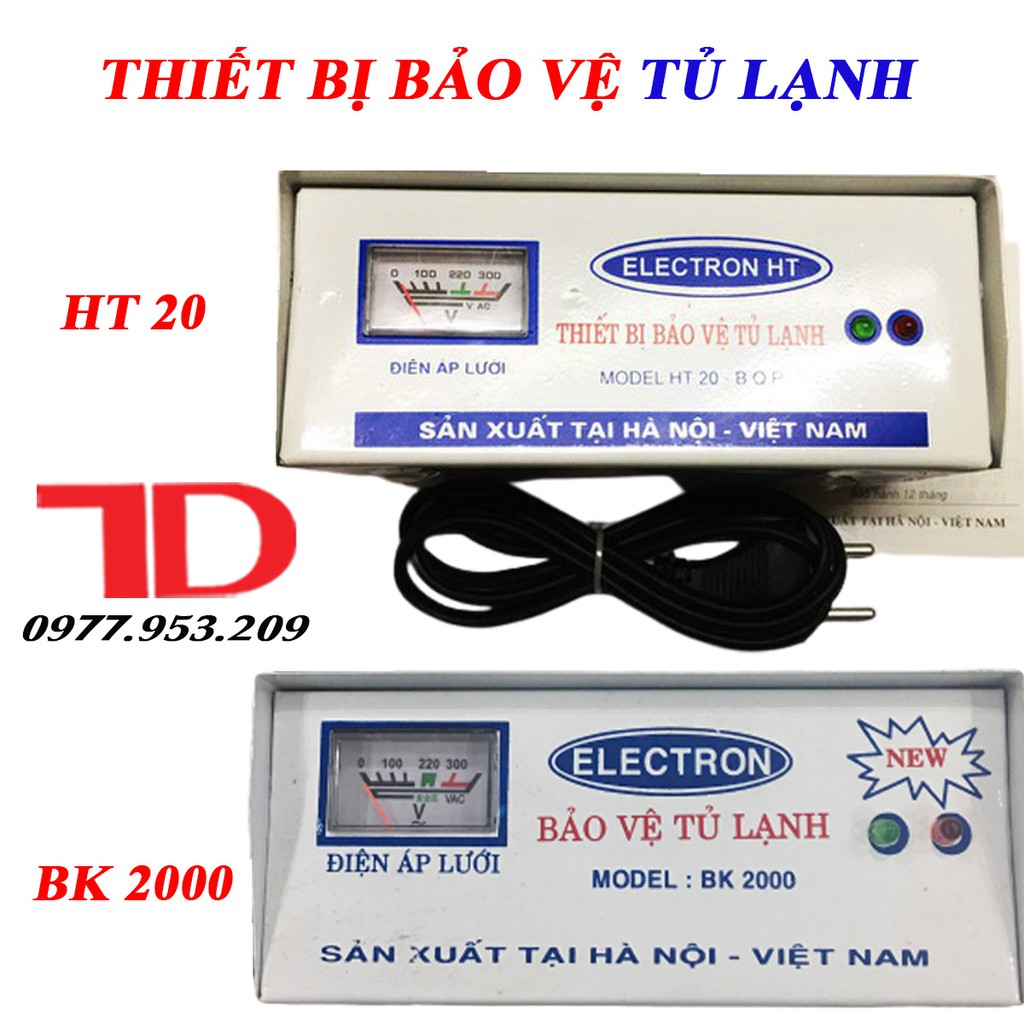 THIẾT BỊ BẢO VỆ TỦ LẠNH ELECTRON BK2000 và HT20