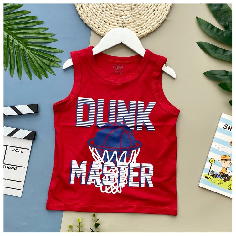 Áo sát nách chất cotton mát lịm kết hợp nhiều hình ảnh ngộ nghĩnh cho bé trai từ 18-40kg