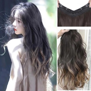 Tóc giả kẹp chữ U xoăn mái làm dày tóc- tóc giả kẹp xoăn dài 60cm siêu mềm mượt