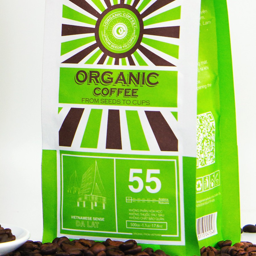 Cà phê hữu cơ Đà Lạt 55 - Cafe Organic Thải Độc