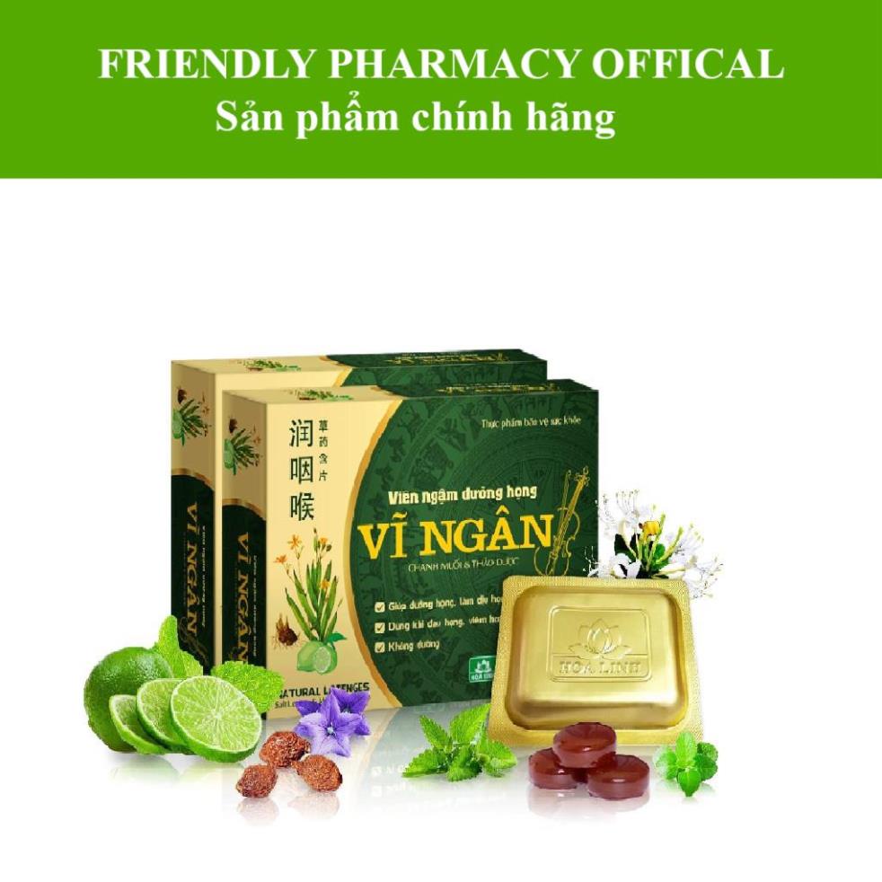Viên ngậm dưỡng họng Vĩ Ngân – Hỗ trợ giảm ho, đau rát họng do viêm họng, viêm phế quản (10 viên)