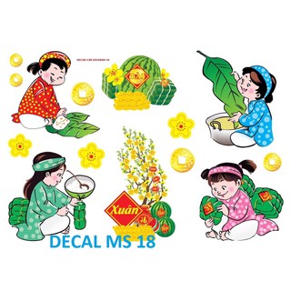 Hình dán Tết 2021 Tân Sửu mẫu dân gian truyền thống hình nổi 3D