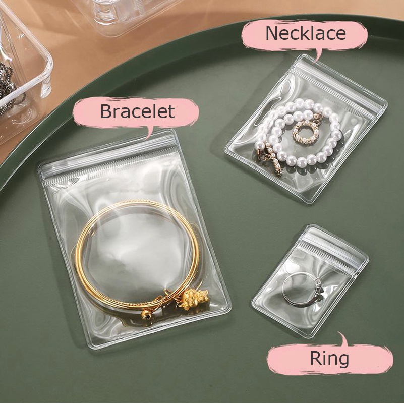 Set 10 Túi Zip Trong Suốt Đựng Trang Sức Đa Năng Tiện Dụng