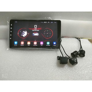 ( COMBO bộ màn hình camera 360)carrfu màn hình android 9,10inh ram 2 rom 32 chip 8x, camera 360 3D kem ma