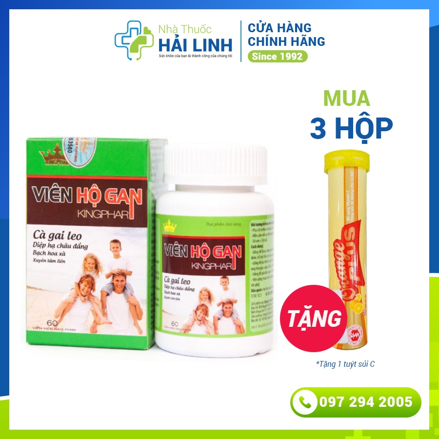 [CHÍNH HÃNG] VIÊN HỘ GAN Kingphar - Giúp tăng cường chức năng giải độc gan và bảo vệ tế bào gan