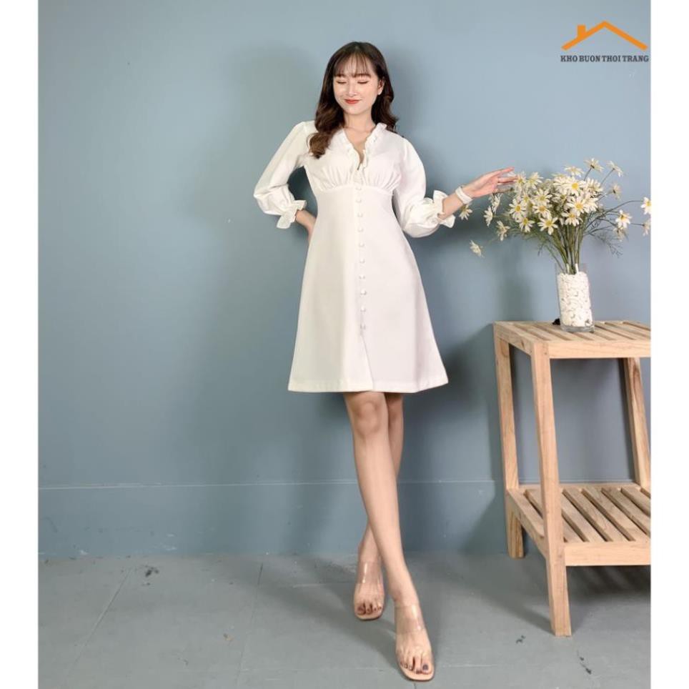 [Tặng Áo Hai Dây Hottrend] Váy Trắng Công Chúa Thiết Kế Tay Bồng, Đầm Trắng Tiểu Thư Kiểu Dáng Hiện Đại, Nữ Tính | BigBuy360 - bigbuy360.vn
