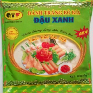 Bánh tráng bò bía đậu xanh