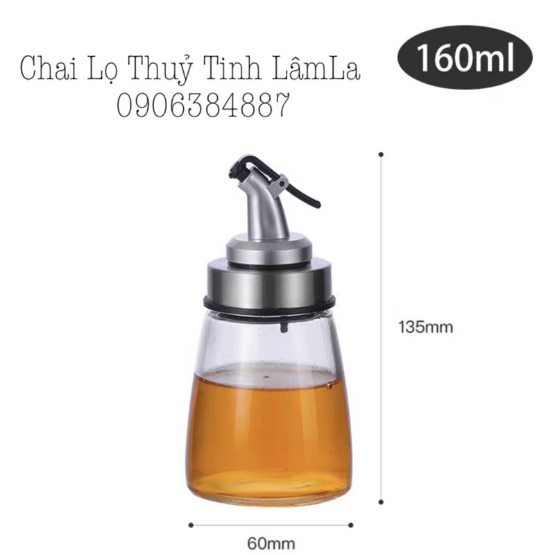 Bình Thuỷ Tinh Rót Dầu Cao Cấp 160ml | Rót Dầu Ăn , Nứơc Mắm , Gia Vị | BigBuy360 - bigbuy360.vn